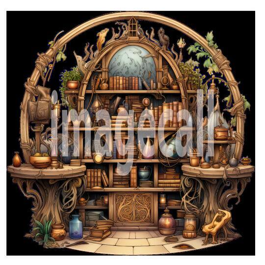 Clipart Fantasy Bookcase 20300dpi