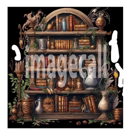 Clipart Fantasy Bookcase 2300dpi