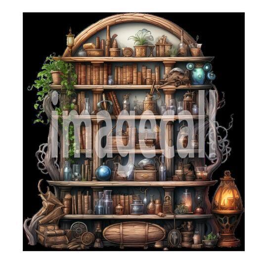 Clipart Fantasy Bookcase 3300dpi