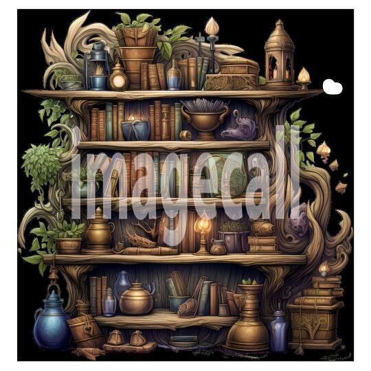 Clipart Fantasy Bookcase 5300dpi