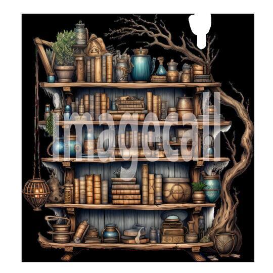 Clipart Fantasy Bookcase 7300dpi