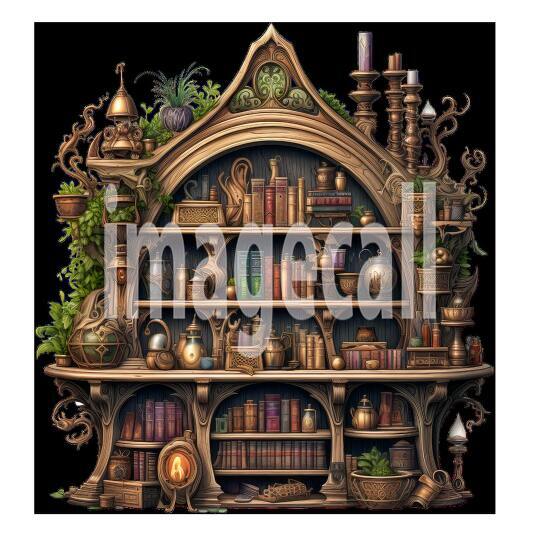 Clipart Fantasy Bookcase 8300dpi