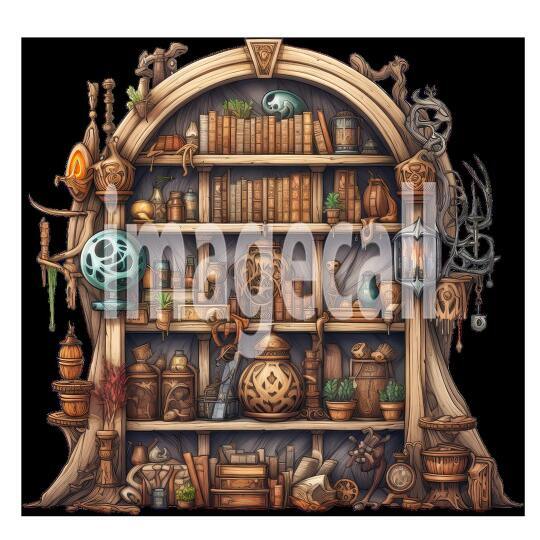 Clipart Fantasy Bookcase 9300dpi