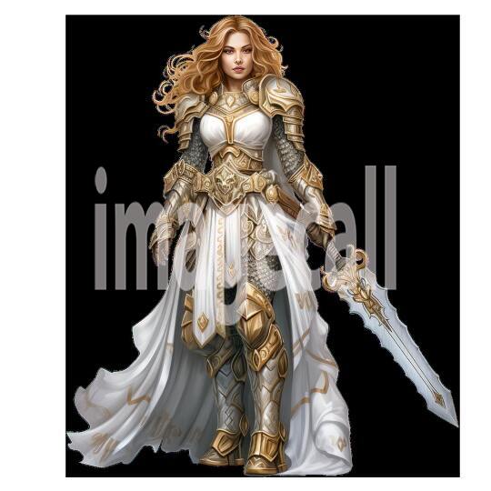 Clipart Fantasy Paladin 20300dpi