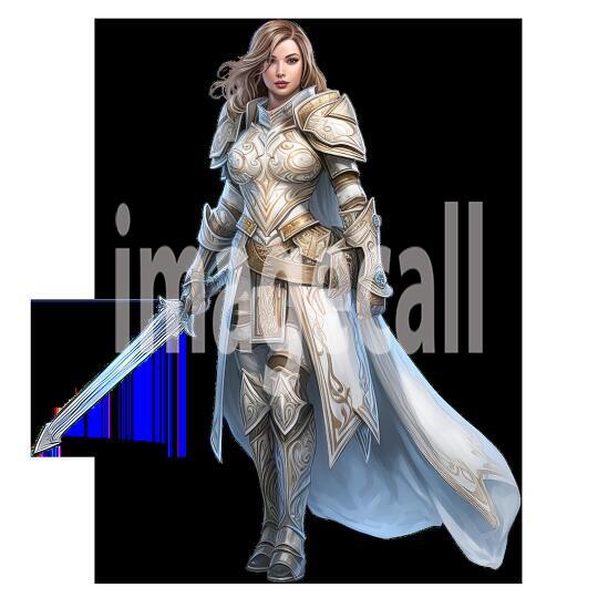 Clipart Fantasy Paladin 8300dpi