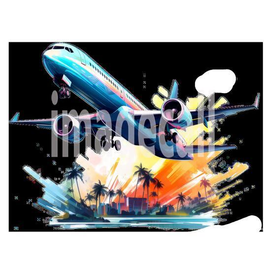 Clipart Flight Departure 3 - 300dpi