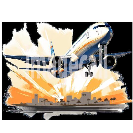 Clipart Flight Departure 7 - 300dpi