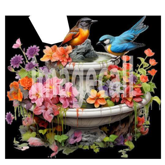 Clipart Floral Bird Bath (10)