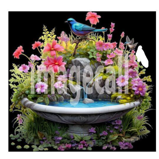 Clipart Floral Bird Bath (11)