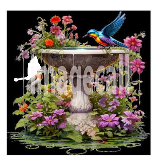 Clipart Floral Bird Bath (14)