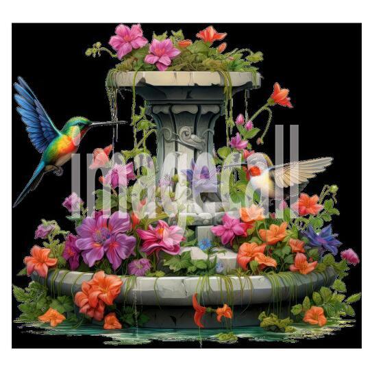 Clipart Floral Bird Bath (19)