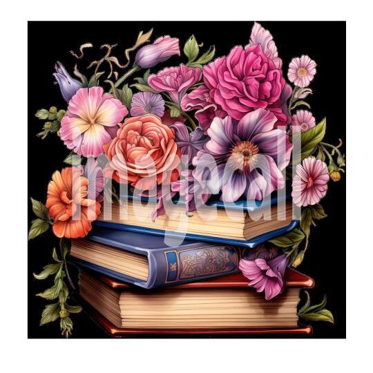 Clipart Floral Books (1)