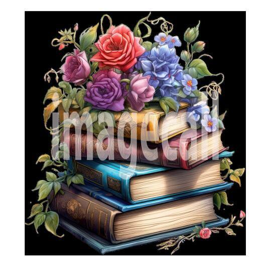Clipart Floral Books (11)