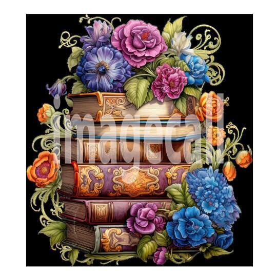 Clipart Floral Books (13)