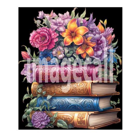 Clipart Floral Books (14)