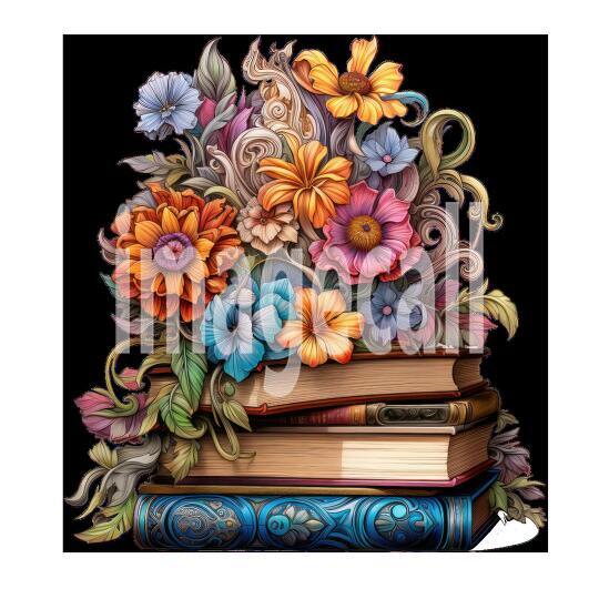Clipart Floral Books (17)