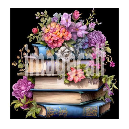 Clipart Floral Books (18)