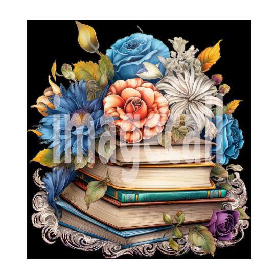 Clipart Floral Books (19)