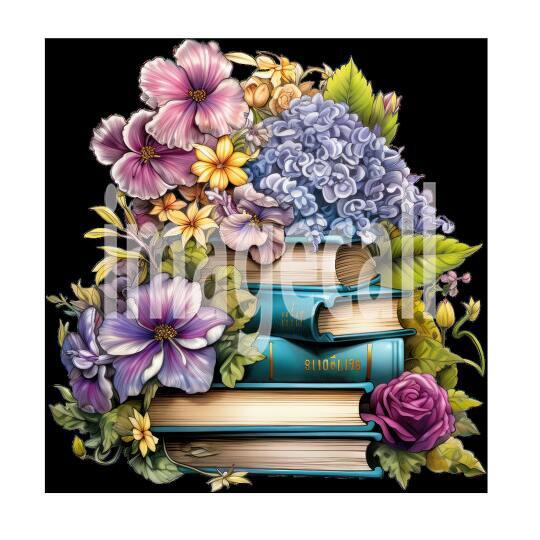 Clipart Floral Books (3)