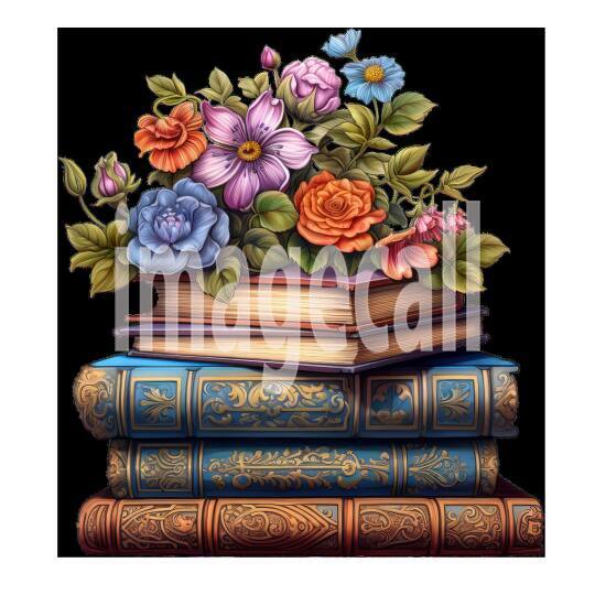 Clipart Floral Books (4)
