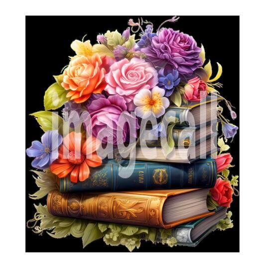 Clipart Floral Books (5)