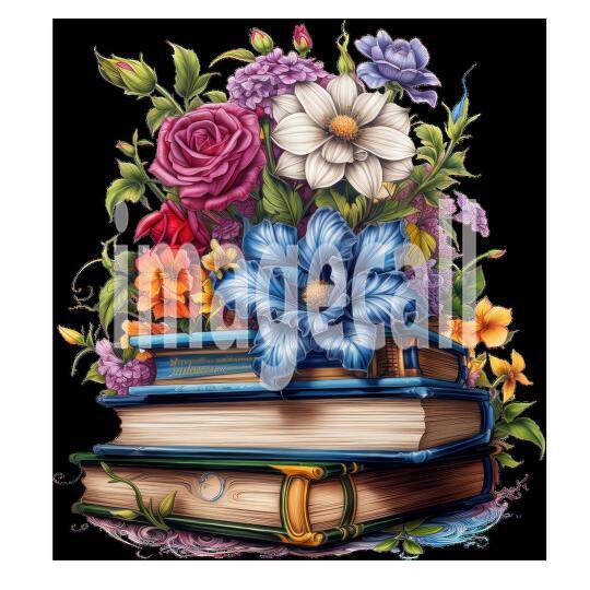 Clipart Floral Books (6)