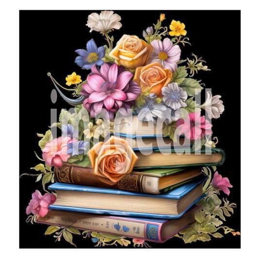 Clipart Floral Books (8)