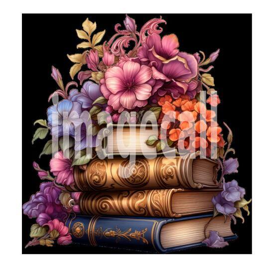 Clipart Floral Books (9)