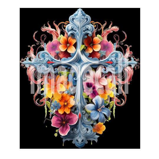 Clipart Floral Cross (1)