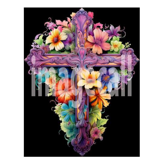Clipart Floral Cross (12)
