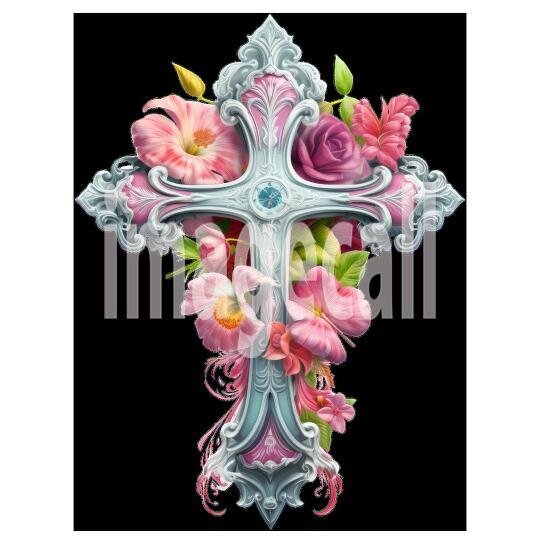 Clipart Floral Cross (13)