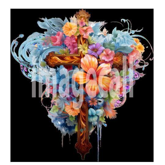 Clipart Floral Cross (14)