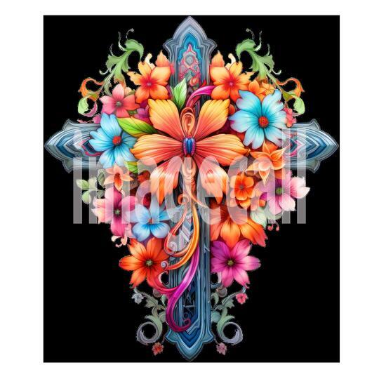 Clipart Floral Cross (4)