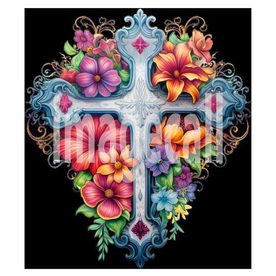 Clipart Floral Cross (6)