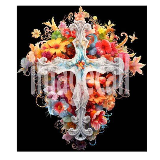 Clipart Floral Cross (7)