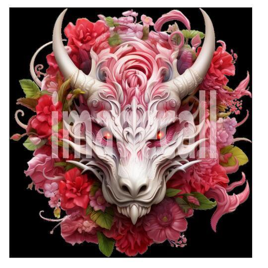 Clipart Floral Dragon (1)