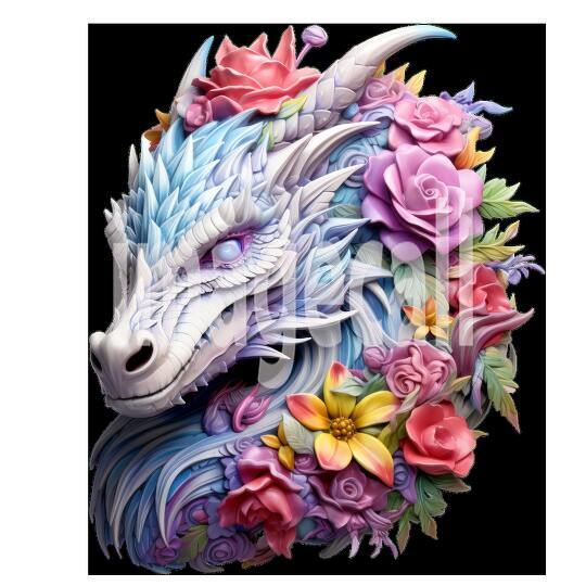 Clipart Floral Dragon (15)
