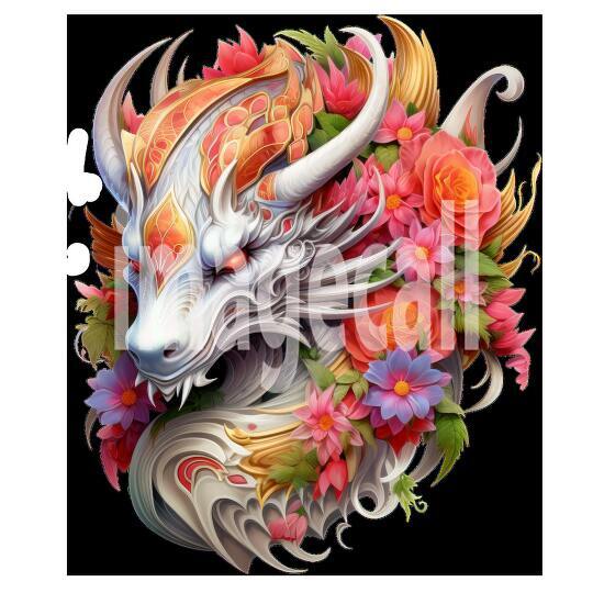 Clipart Floral Dragon (18)