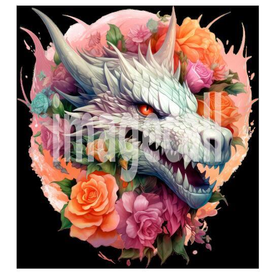 Clipart Floral Dragon (3)