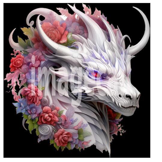 Clipart Floral Dragon (6)