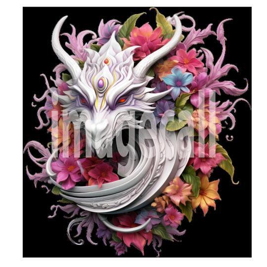 Clipart Floral Dragon (8)