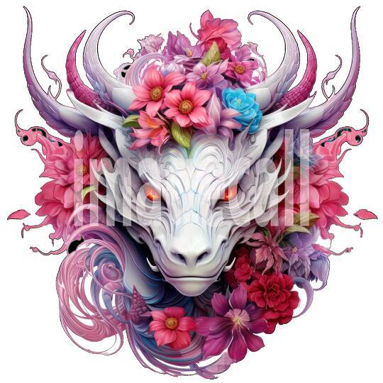 Clipart Floral Dragon (9)