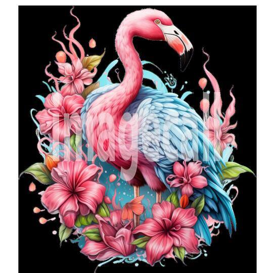 Clipart Floral Flamingos (11)