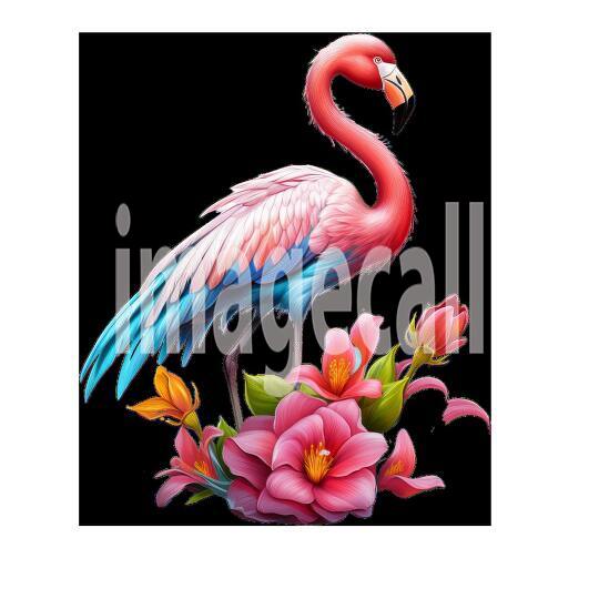 Clipart Floral Flamingos (12)