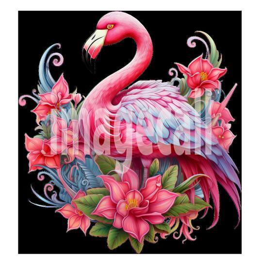 Clipart Floral Flamingos (14)