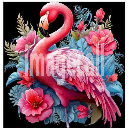 Clipart Floral Flamingos (19)