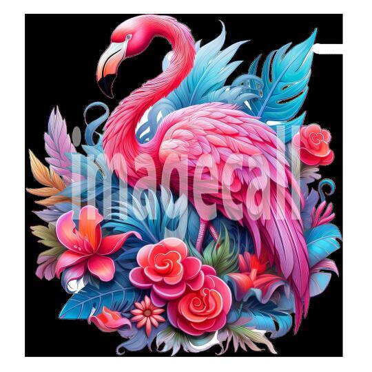Clipart Floral Flamingos (5)