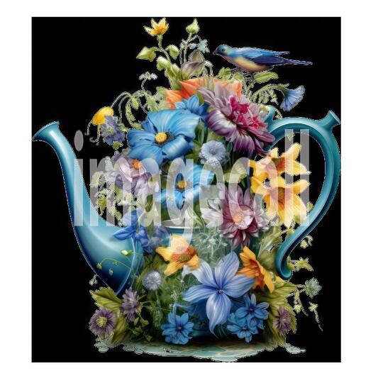 Clipart Floral Garden Watering Can (18)