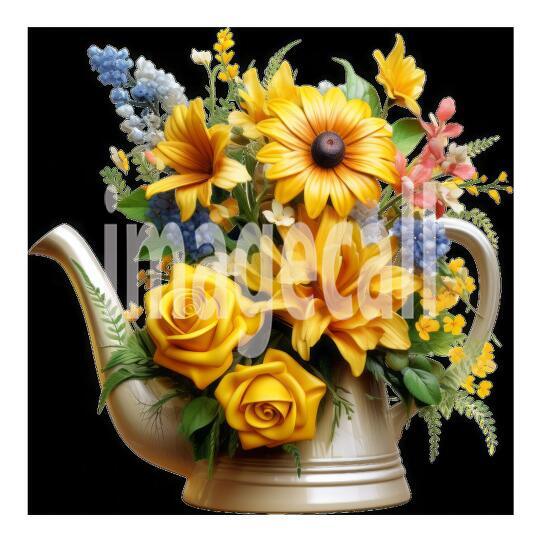 Clipart Floral Garden Watering Can (4)