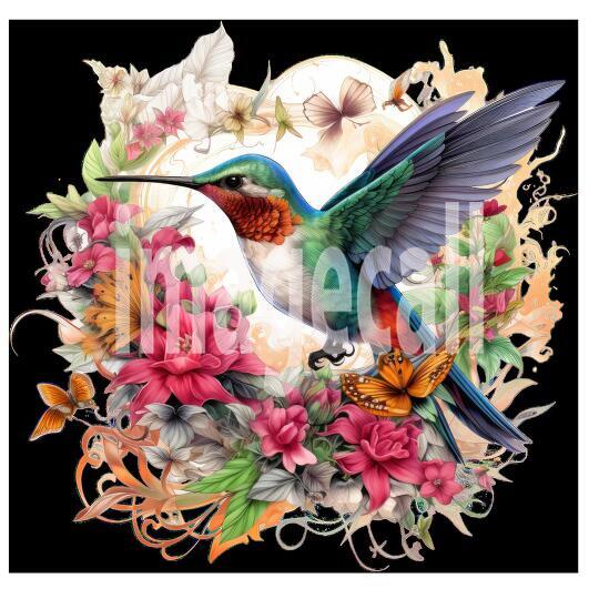 Clipart Floral Hummingbird (12)
